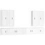 TV furniture set 8 pieces glossy white plywood by vidaXL, TV Furniture - Ref: Foro24-3188856, Price: 443,74 €, Discount: %