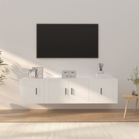 Set de muebles de TV 3 piezas madera contrachapada blanco de vidaXL, Muebles TV - Ref: Foro24-3188398, Precio: 99,20 €, Descu...