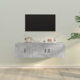 TV furniture set 2 pieces concrete gray plywood by vidaXL, TV Furniture - Ref: Foro24-3188426, Price: 86,99 €, Discount: %