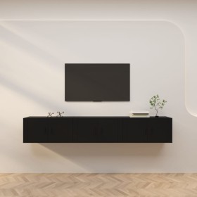 Wall TV furniture 3 pcs black 80x34.5x40 cm by vidaXL, TV Furniture - Ref: Foro24-3188359, Price: 193,31 €, Discount: %