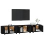 Wall TV furniture 3 pcs black 80x34.5x40 cm by vidaXL, TV Furniture - Ref: Foro24-3188359, Price: 172,99 €, Discount: %