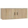 Wall TV furniture 3 pcs Sonoma oak 100x34.5x40 cm by vidaXL, TV Furniture - Ref: Foro24-3188377, Price: 204,99 €, Discount: %