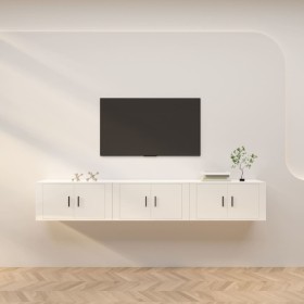 Wall TV furniture 3 pcs glossy white 80x34.5x40 cm by vidaXL, TV Furniture - Ref: Foro24-3188360, Price: 146,31 €, Discount: %