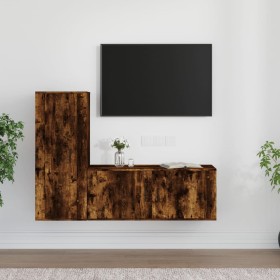 TV furniture set, 2 pieces, smoked oak plywood. by vidaXL, TV Furniture - Ref: Foro24-3188739, Price: 116,99 €, Discount: %