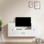 TV furniture set 3 pieces glossy white plywood by vidaXL, TV Furniture - Ref: Foro24-3188536, Price: 167,27 €, Discount: %