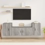 TV furniture set 3 pieces Sonoma gray plywood by vidaXL, TV Furniture - Ref: Foro24-3188516, Price: 127,88 €, Discount: %