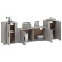 TV furniture set 3 pieces Sonoma gray plywood by vidaXL, TV Furniture - Ref: Foro24-3188516, Price: 127,88 €, Discount: %