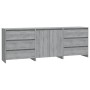 Sonoma Gray Manufactured Wood 3-Piece Sideboard by vidaXL, Sideboards - Ref: Foro24-3098071, Price: 217,52 €, Discount: %