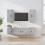 5-piece TV furniture set made of gray concrete plywood. by vidaXL, TV Furniture - Ref: Foro24-3188682, Price: 200,05 €, Disco...