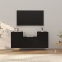 3-piece black plywood TV furniture set by vidaXL, TV Furniture - Ref: Foro24-3188383, Price: 114,53 €, Discount: %