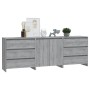 Sonoma Gray Manufactured Wood 3-Piece Sideboard by vidaXL, Sideboards - Ref: Foro24-3098071, Price: 217,52 €, Discount: %