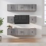 TV furniture set 8 pieces Sonoma gray plywood by vidaXL, TV Furniture - Ref: Foro24-3188676, Price: 262,84 €, Discount: %