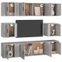 TV furniture set 8 pieces Sonoma gray plywood by vidaXL, TV Furniture - Ref: Foro24-3188676, Price: 262,84 €, Discount: %