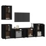 Set de muebles para TV 5 piezas madera contrachapada negro de vidaXL, Muebles TV - Ref: Foro24-3188567, Precio: 192,75 €, Des...