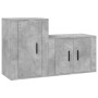 TV furniture set 2 pieces concrete gray plywood by vidaXL, TV Furniture - Ref: Foro24-3188394, Price: 75,23 €, Discount: %