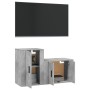 TV furniture set 2 pieces concrete gray plywood by vidaXL, TV Furniture - Ref: Foro24-3188394, Price: 75,23 €, Discount: %