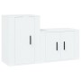 Set de muebles de TV 2 piezas madera contrachapada blanco de vidaXL, Muebles TV - Ref: Foro24-3188390, Precio: 77,85 €, Descu...