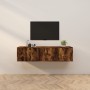 Wall TV cabinets 2 pcs smoked oak 80x34.5x40 cm by vidaXL, TV Furniture - Ref: Foro24-3188355, Price: 98,99 €, Discount: %