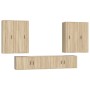 Set de muebles para TV 6 pzas madera contrachapada roble sonoma de vidaXL, Muebles TV - Ref: Foro24-3188865, Precio: 407,99 €...