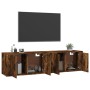 Wall TV cabinets 2 pcs smoked oak 80x34.5x40 cm by vidaXL, TV Furniture - Ref: Foro24-3188355, Price: 98,99 €, Discount: %