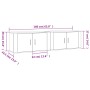 Muebles para TV de pared 2 uds roble ahumado 80x34,5x40 cm de vidaXL, Muebles TV - Ref: Foro24-3188355, Precio: 98,99 €, Desc...