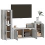 4-piece TV furniture set made of gray concrete plywood. by vidaXL, TV Furniture - Ref: Foro24-3188602, Price: 168,09 €, Disco...