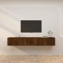 Wall TV furniture 3 pcs brown oak 80x34.5x40 cm by vidaXL, TV Furniture - Ref: Foro24-3188365, Price: 165,36 €, Discount: %