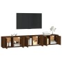 Wall TV furniture 3 pcs brown oak 80x34.5x40 cm by vidaXL, TV Furniture - Ref: Foro24-3188365, Price: 165,36 €, Discount: %