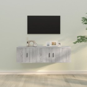 TV furniture set 2 pieces Sonoma gray plywood by vidaXL, TV Furniture - Ref: Foro24-3188428, Price: 81,99 €, Discount: %