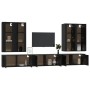 Set de muebles para TV 7 piezas madera contrachapada negro de vidaXL, Muebles TV - Ref: Foro24-3188871, Precio: 455,99 €, Des...