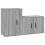 Set de muebles para TV 2 pzas madera contrachapada gris Sonoma de vidaXL, Muebles TV - Ref: Foro24-3188396, Precio: 80,11 €, ...