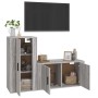 2 Stk. TV-Möbelset Sperrholz Sonoma grau von vidaXL, TV-Möbel - Ref: Foro24-3188476, Preis: 101,74 €, Rabatt: %