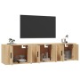 Wall-mounted TV furniture set, 3 units, Sonoma oak, 57x34.5x40 cm by vidaXL, TV Furniture - Ref: Foro24-3188345, Price: 125,5...