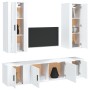 5-piece white plywood TV furniture set by vidaXL, TV Furniture - Ref: Foro24-3188830, Price: 218,39 €, Discount: %