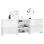 3-teiliges Sideboard aus glänzend weißem Holzwerkstoff von vidaXL, Sideboards - Ref: Foro24-3098077, Preis: 213,99 €, Rabatt: %