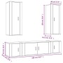 Set de muebles para TV 5 piezas madera contrachapada blanco de vidaXL, Muebles TV - Ref: Foro24-3188830, Precio: 218,39 €, De...