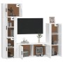 5-piece TV furniture set, plywood with glossy white finish by vidaXL, TV Furniture - Ref: Foro24-3188808, Price: 231,30 €, Di...