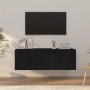 2-piece black plywood TV furniture set by vidaXL, TV Furniture - Ref: Foro24-3188407, Price: 92,47 €, Discount: %