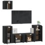 5-piece black plywood TV furniture set by vidaXL, TV Furniture - Ref: Foro24-3188583, Price: 202,57 €, Discount: %