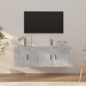 TV furniture set 2 pieces concrete gray plywood by vidaXL, TV Furniture - Ref: Foro24-3188410, Price: 74,74 €, Discount: %