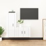 Set de muebles de TV 2 pzas madera contrachapada blanco brillo de vidaXL, Muebles TV - Ref: Foro24-3188720, Precio: 94,74 €, ...