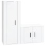 Set de muebles de TV 2 pzas madera contrachapada blanco brillo de vidaXL, Muebles TV - Ref: Foro24-3188720, Precio: 94,74 €, ...