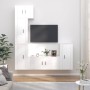 5-piece TV furniture set, plywood with glossy white finish by vidaXL, TV Furniture - Ref: Foro24-3188616, Price: 251,87 €, Di...