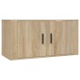 Wall TV cabinets 3 pcs Sonoma oak 80x34.5x40 cm by vidaXL, TV Furniture - Ref: Foro24-3188361, Price: 180,42 €, Discount: %