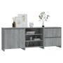 3-piece Sonoma gray manufactured wood sideboard by vidaXL, Sideboards - Ref: Foro24-3098079, Price: 192,04 €, Discount: %