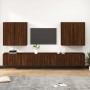 TV furniture set 8 pieces brown oak plywood by vidaXL, TV Furniture - Ref: Foro24-3188709, Price: 413,69 €, Discount: %