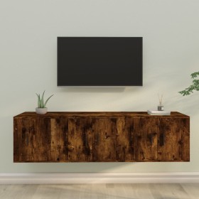 3-piece TV furniture set made of smoked oak plywood by vidaXL, TV Furniture - Ref: Foro24-3188443, Price: 94,99 €, Discount: %