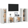 TV furniture set, 4-piece white plywood. by vidaXL, TV Furniture - Ref: Foro24-3188766, Price: 184,53 €, Discount: %