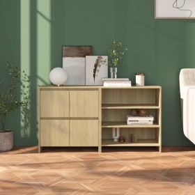 2-Piece Sonoma Oak Manufactured Wood Sideboard by vidaXL, Sideboards - Ref: Foro24-3098083, Price: 148,99 €, Discount: %