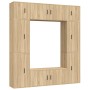 TV furniture set 8 pieces Sonoma oak plywood by vidaXL, TV Furniture - Ref: Foro24-3188641, Price: 398,73 €, Discount: %